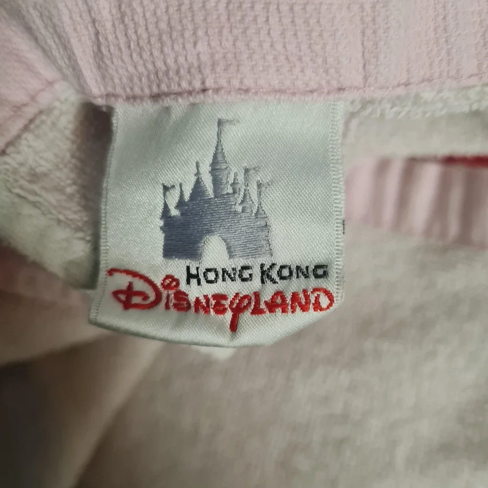 Disney Hong Kong Disneyland Beach Towel Marie Cat Pink Flowers 29x57 Cotton